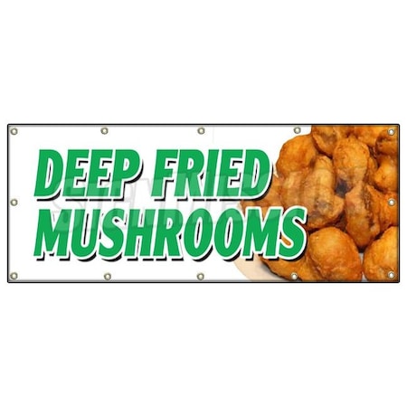 Signmission DEEP FRIED MUSHROOMS BANNER SIGN stuffed beer battered pickles snack B-120 Deep Fried Mushrooms